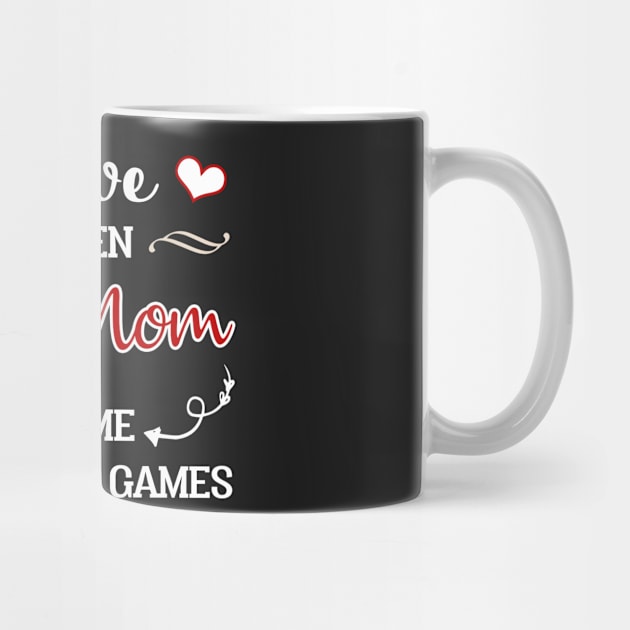 I Love My Mom T-shirt Funny Gift Teen Boy Gamer by TeeLovely